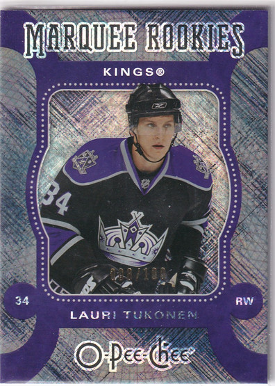 2007-08 O-Pee-Chee Micromotion Black #551 Lauri Tukonen RC /100
