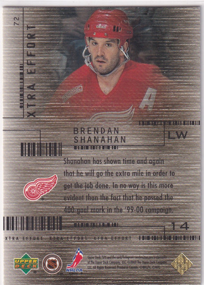  2000-01 SPx Spectrum #72 Brendan Shanahan XE /50