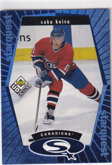  1998-99 UD Choice StarQuest Blue #SQ8 Saku Koivu