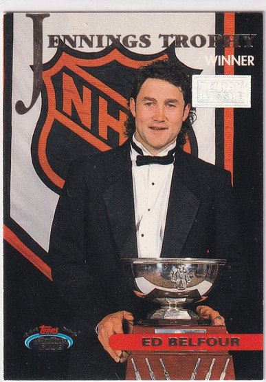  1993-94 Stadium Club First Day Issue #144 Ed Belfour/Jennings Trophy