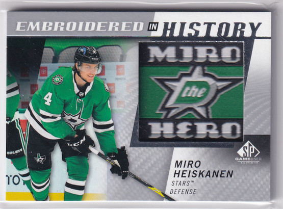  2021-22 SP Game Used Embroidered in History #28 Miro Heiskanen