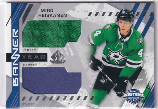  2021-22 SP Game Used '21 Western Conference Banner Year Jerseys #BYAMH Miro Heiskanen