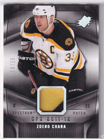  2011-12 SPx Spectrum #96 Zdeno Chara PATCH /15