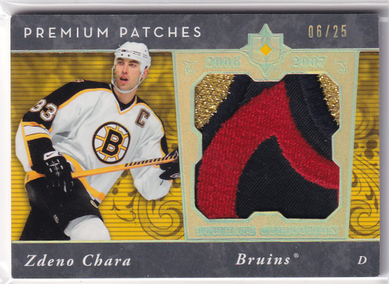  2006-07 Ultimate Collection Premium Swatches Patches #PSZC Zdeno Chara /25
