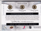 2012-13 Artifacts Tundra Trios Fight Straps Red #TT3CTR Tim Thomas/Tuukka Rask/Zdeno Chara /6