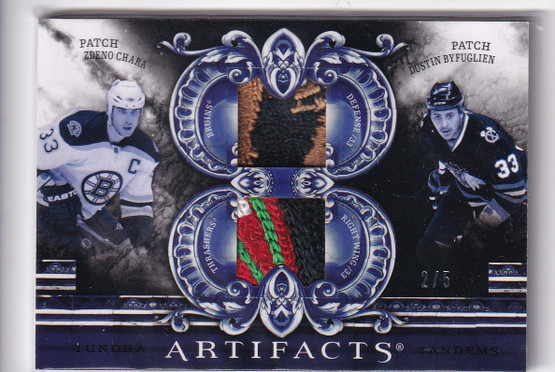 2010-11 Artifacts Tundra Tandems Patches Black #TT2PGEO Zdeno Chara/Dustin Byfuglien /5