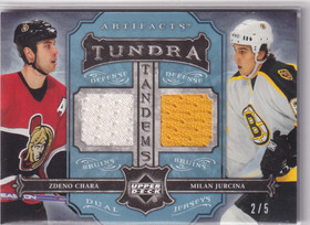 2006-07 Artifacts Tundra Tandems Platinum #TTZM Zdeno Chara/Milan Jurcina /5