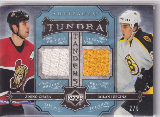 2006-07 Artifacts Tundra Tandems Platinum #TTZM Zdeno Chara/Milan Jurcina /5