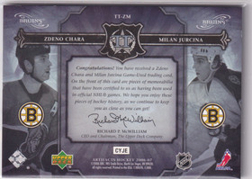 2006-07 Artifacts Tundra Tandems Platinum #TTZM Zdeno Chara/Milan Jurcina /5