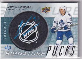  2016-17 Upper Deck Trilogy Signature Pucks NHL Shield #SPJV James van Riemsdyk /3