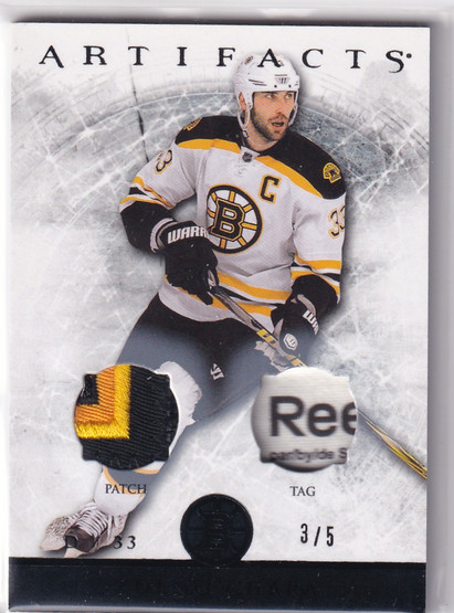  2012-13 Artifacts Jerseys Patch Tags Black #100 Zdeno Chara /5