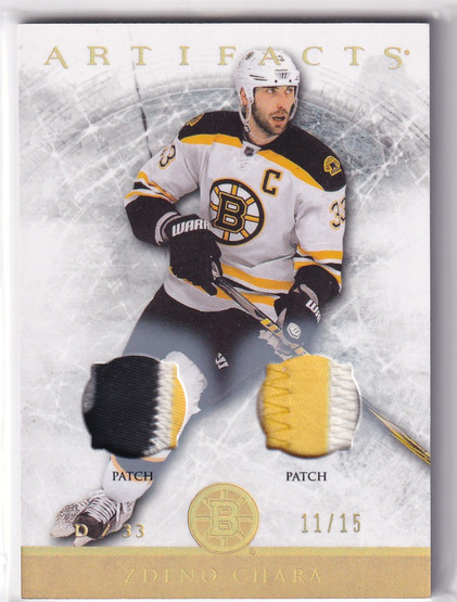  2012-13 Artifacts Jerseys Patch Gold Spectrum #100 Zdeno Chara /15