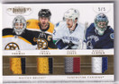 2011-12 Dominion Quad Jerseys Prime #33 Daniel Sedin/Roberto Luongo/Tim Thomas/Zdeno Chara /5