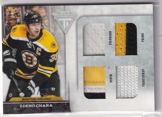  2011-12 Panini Titanium Quad Memorabilia #19 Zdeno Chara/25