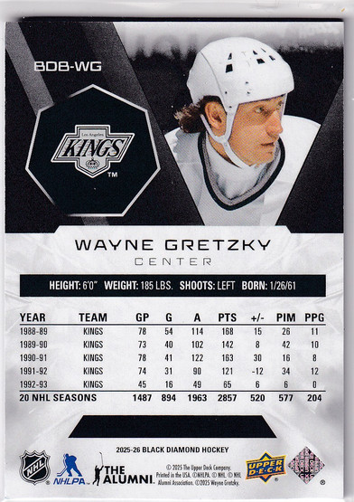  2025-26 Black Diamond #BDBWG Wayne Gretzky /349