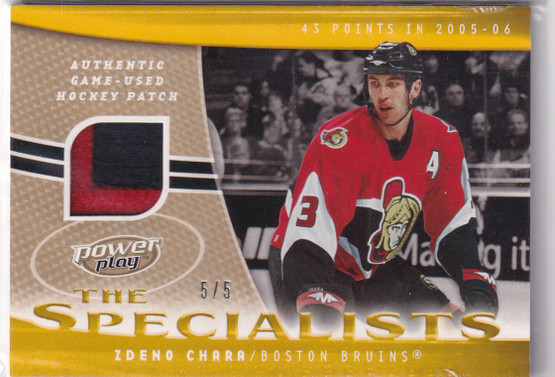  2006-07 Upper Deck Power Play Specialists Patches #PZC Zdeno Chara /5
