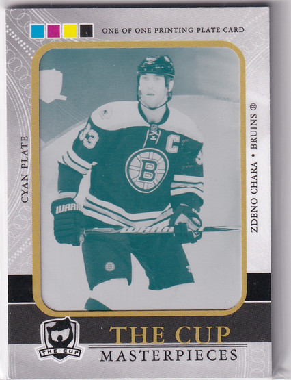  2011-12 The Cup Printing Plates Cyan #9 Zdeno Chara 1/1
