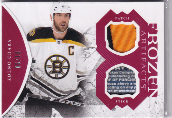  2011-12 Artifacts Frozen Artifacts Patches Sticks Red #FAZC Zdeno Chara /10