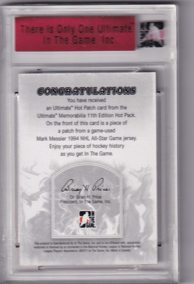2014 ITG Fall Expo UM11 Hot Patch Mark Messier 1/1