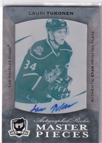 2007-08 The Cup Printing Plates SP Authentic Cyan #220 Lauri Tukonen AU 1/1