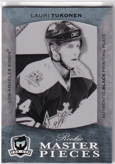  2007-08 The Cup Printing Plates SP Game Used Black #141 Lauri Tukonen 1/1