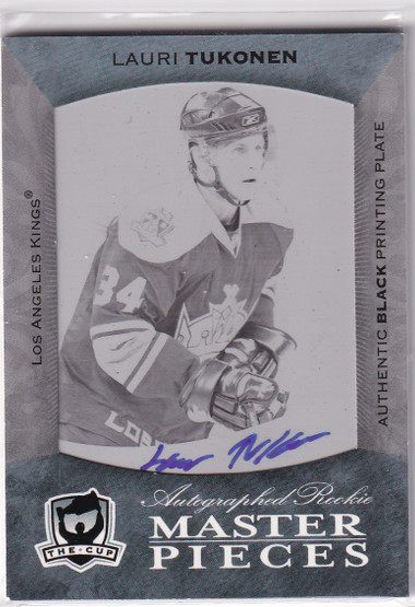  2007-08 The Cup Printing Plates SP Authentic Black #220 Lauri Tukonen AU 1/1