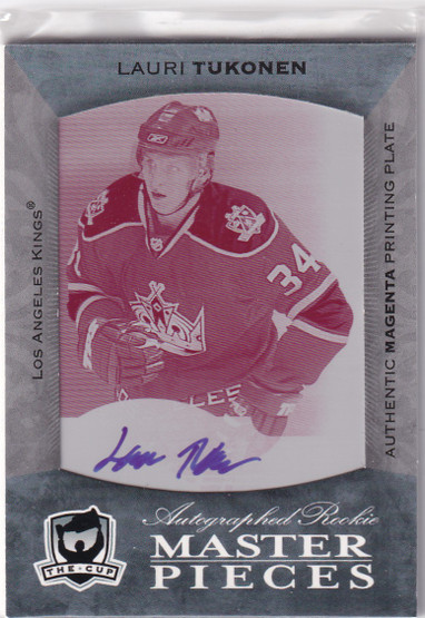  2007-08 The Cup Printing Plates Ultimate Collection Magenta #143 Lauri Tukonen AU 1/1