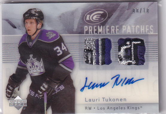  2007-08 Upper Deck Ice Premieres Autographed Patches #198 Lauri Tukonen /10