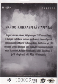 2014-15 Cardset Play Hard Markus Kankaanperä /999