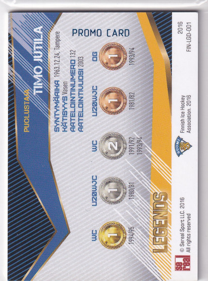 2016 Sereal PROMO LEGENDS Timo Jutila