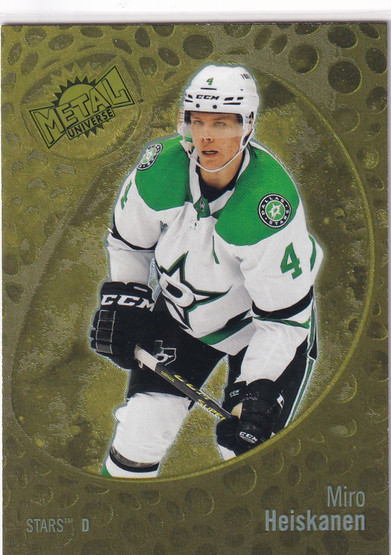  2022-23 Metal Universe Gold Spectrum FX #70 Miro Heiskanen