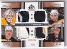 2011-12 SP Game Used Authentic Fabrics Quads #AF4BOS Tim Thomas/Patrice Bergeron/Zdeno Chara/Tuukka Rask /8