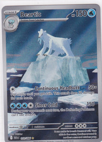 Pokemon Beartic 110/086 Black Bolt Illustration Rare
