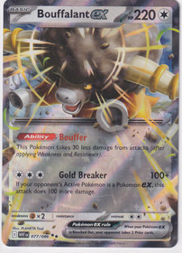 Pokemon Bouffalant ex 077/086 White Flare Double Rare