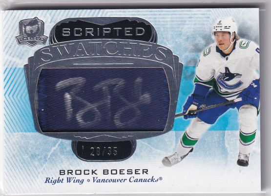  2021-22 The Cup Scripted Swatches #SSBB Brock Boeser /35