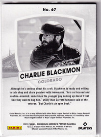  2021 Panini America's Pastime #67 Charlie Blackmon
