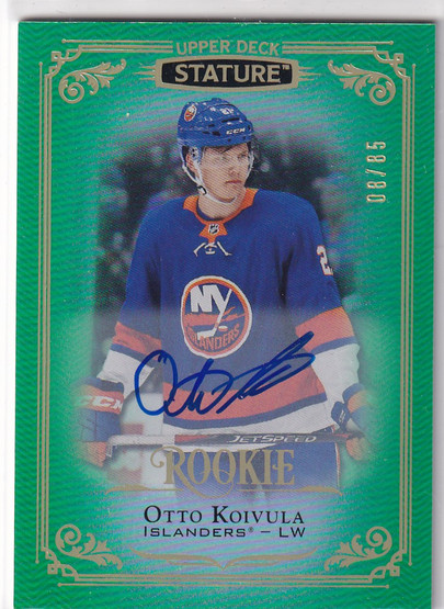  2019-20 Upper Deck Stature Autographs Green #103 Otto Koivula/85