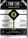 2011-12 Panini Titanium Four Star Memorabilia Prime #7 Brad Marchand/Tim Thomas/Zdeno Chara/Milan Lucic /25
