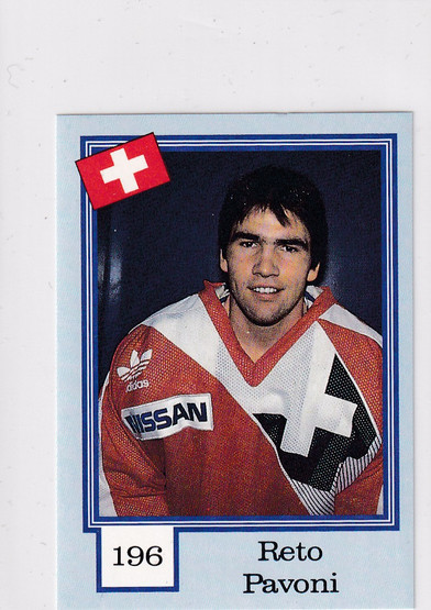 1992-93 Semic Norwegian Blank Back Reto Pavoni