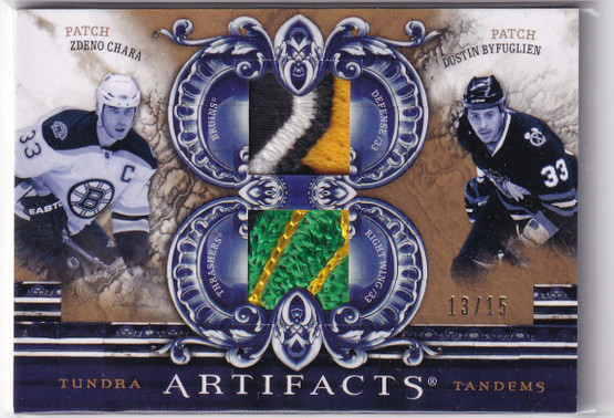 2010-11 Artifacts Tundra Tandems Patches Gold #TT2PGEO Zdeno Chara/Dustin Byfuglien /15