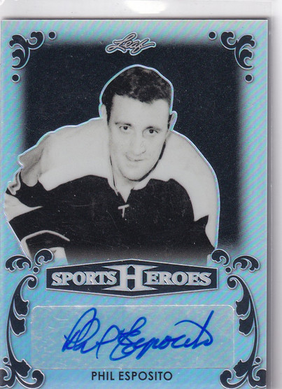  2017 Leaf Metal Sports Heroes Autographs Prismatic Black #BAPE2 Phil Esposito/3