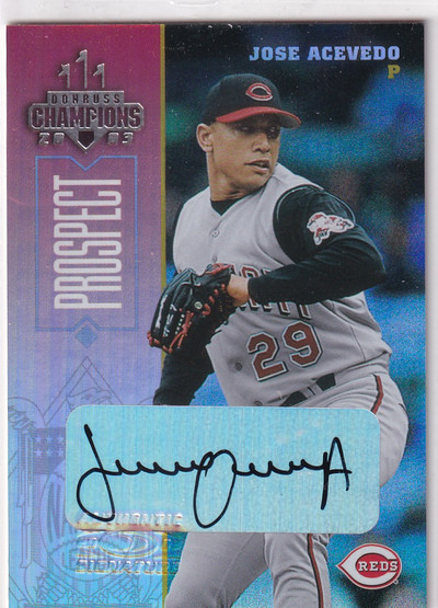  2003 Donruss Champions Autographs #69 Jose Acevedo/315