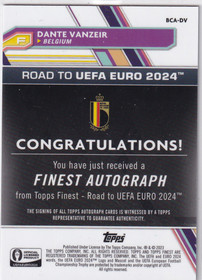 2024 Road to UEFA Dante Vanzeir auto
