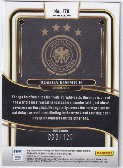 2024-25 Panini Select FIFA Joshua Kimmich /125