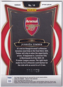 2024-25 Panini Select FIFA Jurrien Timber /125