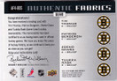 2011-12 SP Game Used Authentic Fabrics Quads #AF4BOS Tim Thomas/Patrice Bergeron/Zdeno Chara/Tuukka Rask /10