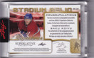  2020-21 Leaf Superlative Stadium Relic Signatures Emerald #SRSSK1 Saku Koivu /5