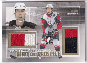  2010-11 ITG Heroes and Prospects Hero and Prospect Jerseys Gold #HP13 Dougie Hamilton/Zdeno Chara /10