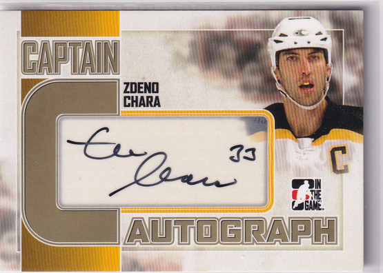  2011-12 ITG Captain-C Autographs Gold #AZC Zdeno Chara /10