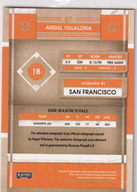  2008 Playoff Contenders #57 Angel Villalona AU